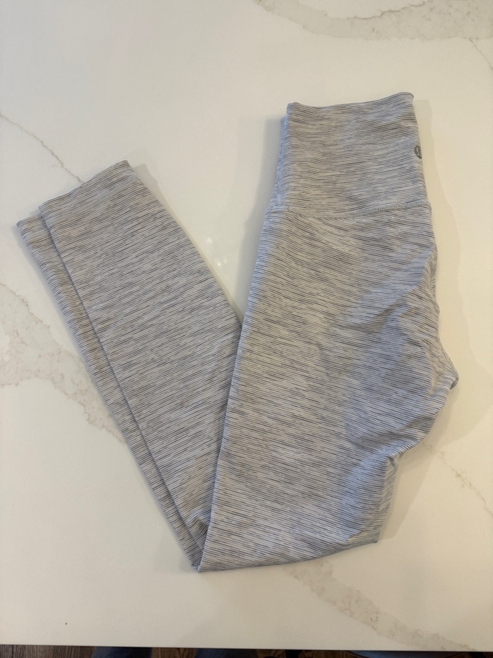 lululemon athletica Heathered Light Grey Leggings